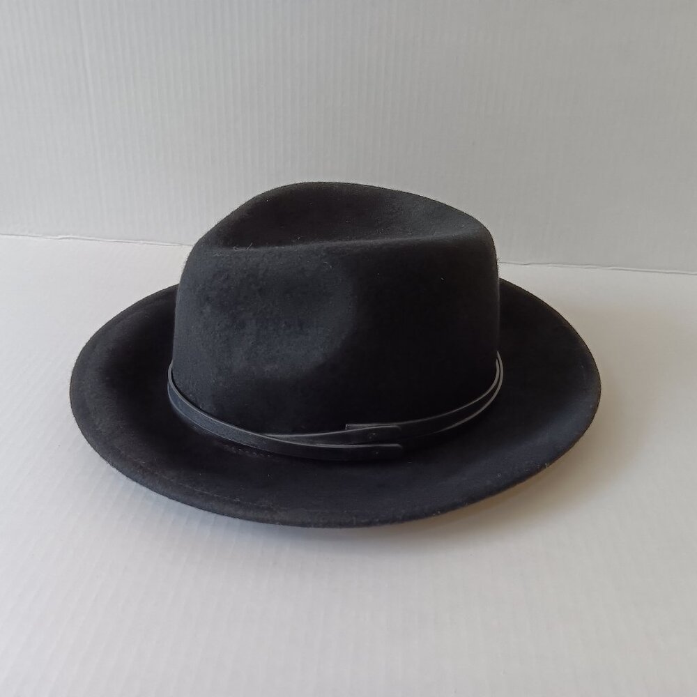 Chico's Women's Black Wool Fedora Hat One Size